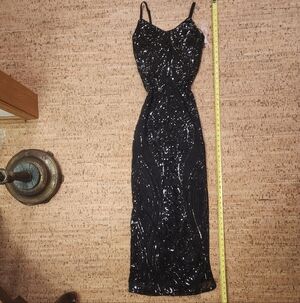 Haute Monde Black Sequin Prom/Evening Dress